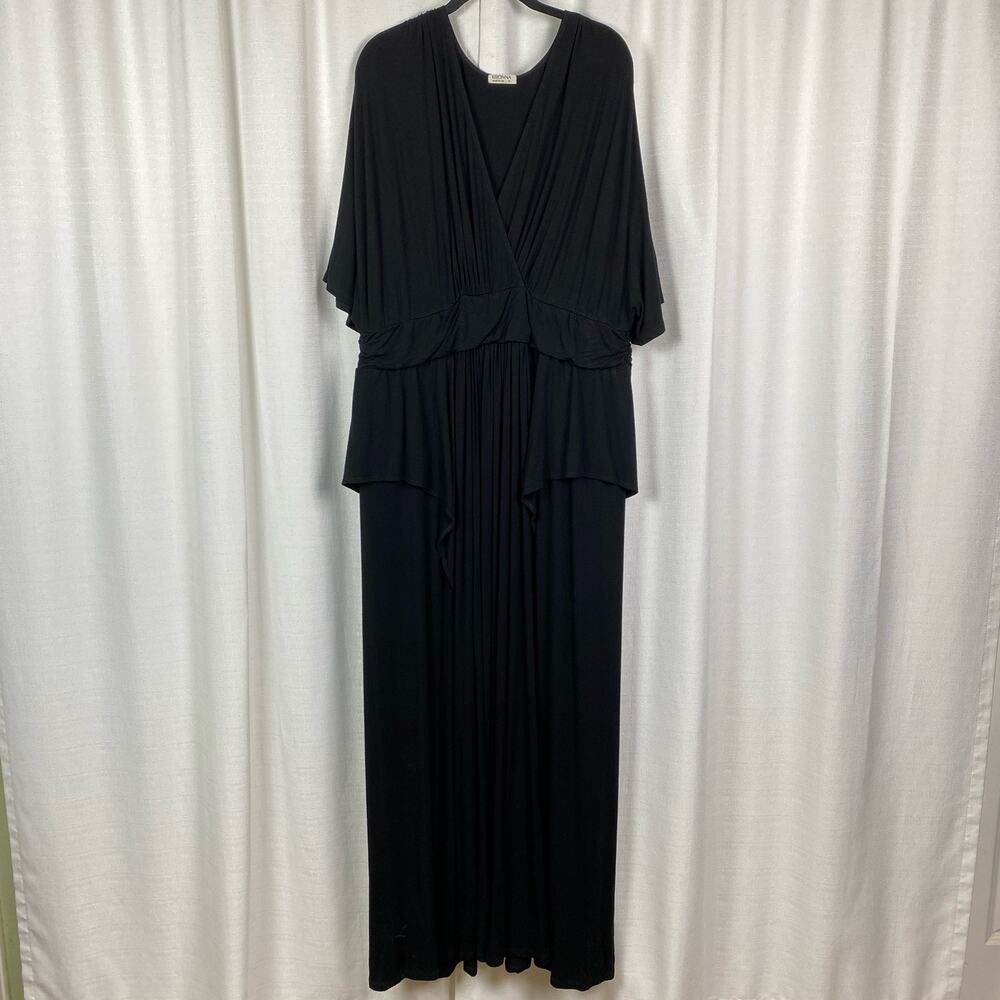 Kiyonna Black Indie Flair Knit Maxi Dress Sz 3X - Picture 6 of 16